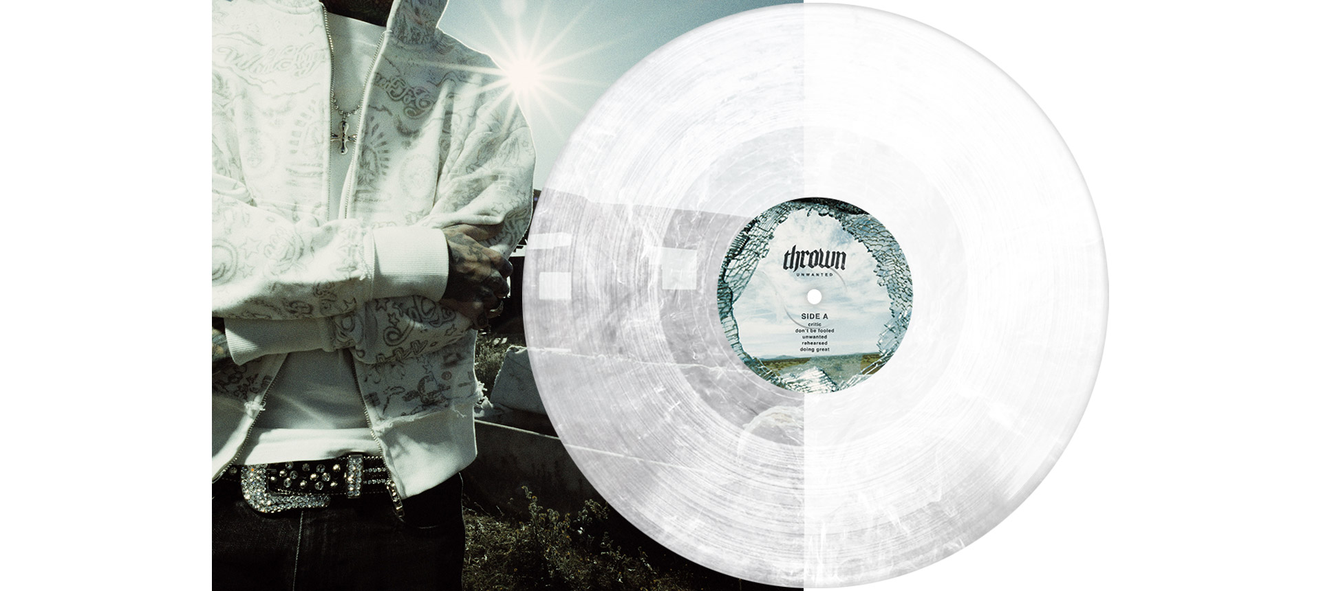 THROWN - Unwanted 12" LP - CHRYSTAL WHITE MARBLED