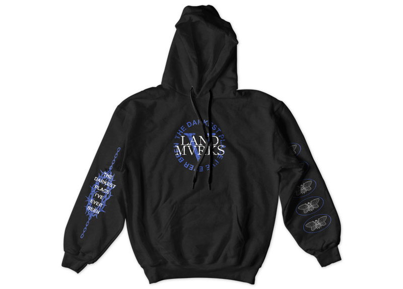 LANDMVRKS - The Darkest Place I’ve Ever Been Hoodie - BLACK LANDMVRKS - The Darkest Place I’ve Ever Been Hoodie - BLACK