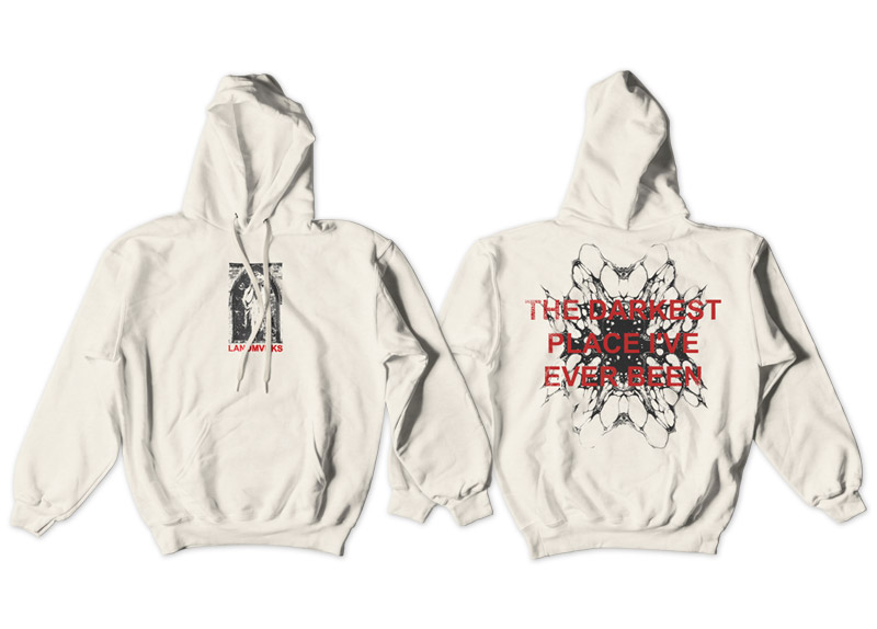 merch_hoodie_landmvrks_thedarkestplace_beige LANDMVRKS - The Darkest Place I’ve Ever Been Hoodi...