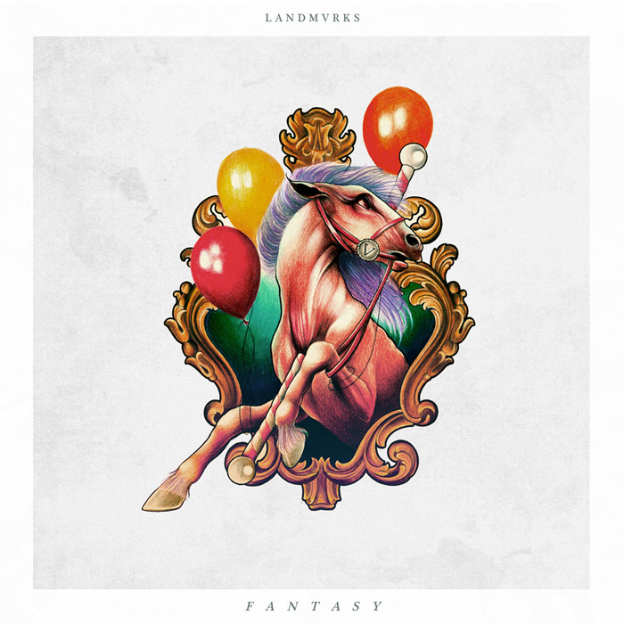 LANDMVRKS - Fantasy 12" LP - WHITE PINK TWISTER LANDMVRKS - Fantasy 12" LP - WHITE PINK TWISTER
