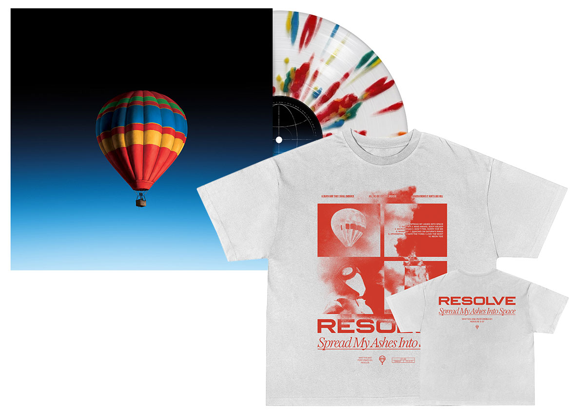 RESOLVE - Spread My Ashes Into Space 12" LP - AIR BALLOON + SMAIS T-Shirt BUNDLE