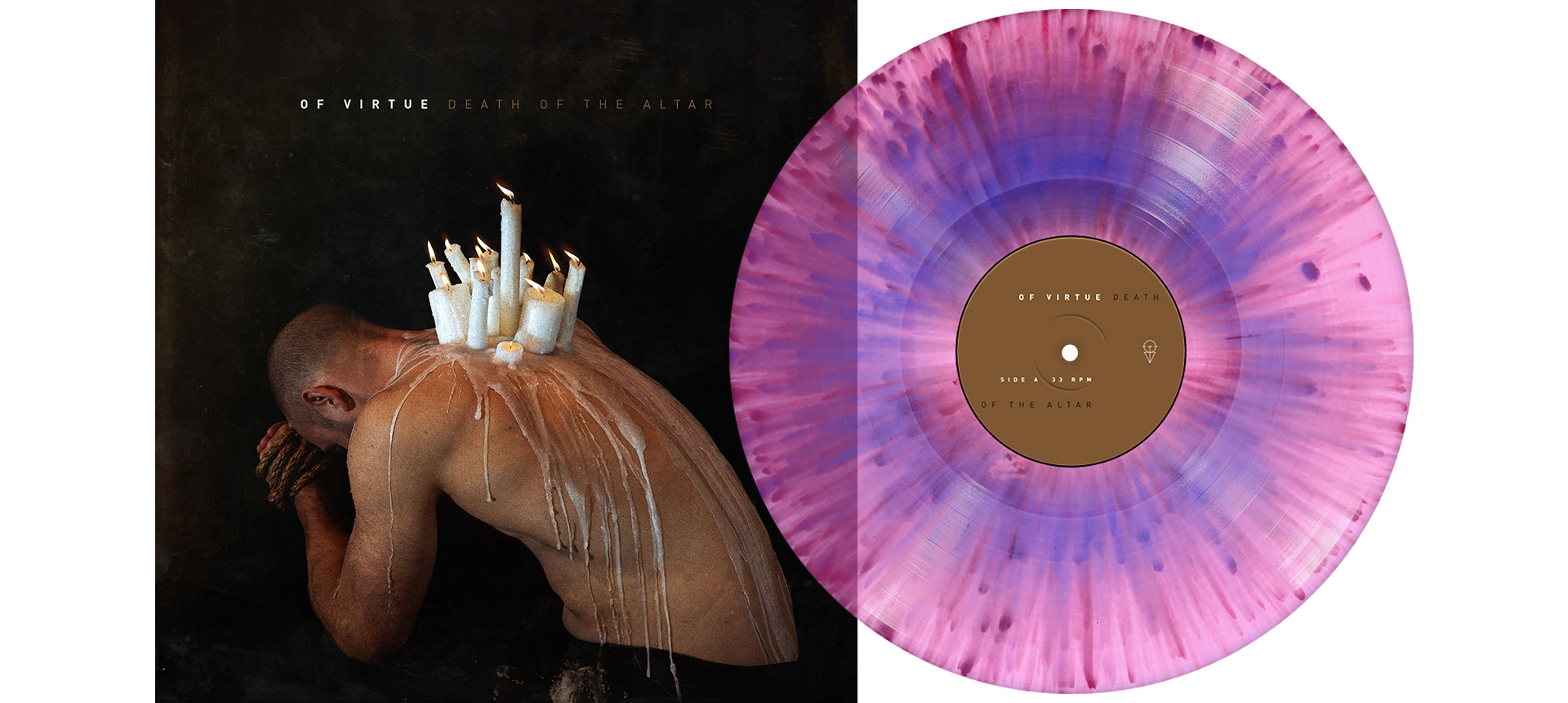 OF VIRTUE - Death Of The Altar 12" LP - NEON PINK PURPLE SPLATTER