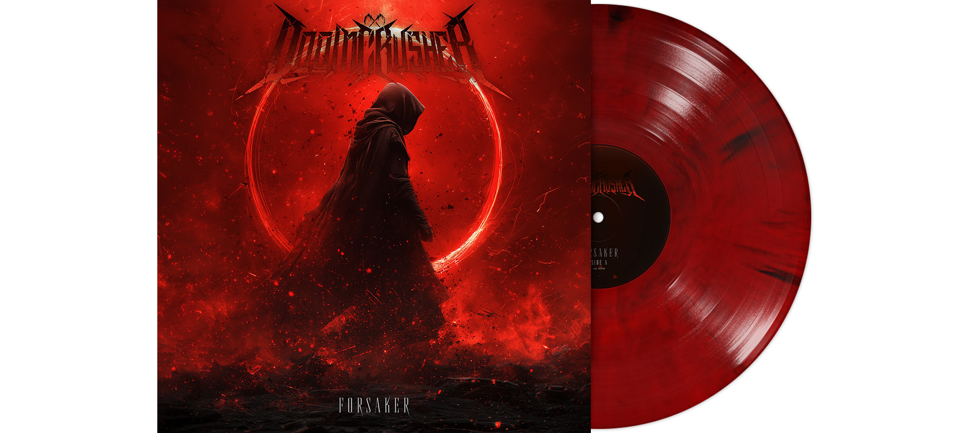 DOOMCRUSHER - Forsaker 12" EP - RED MARBLED