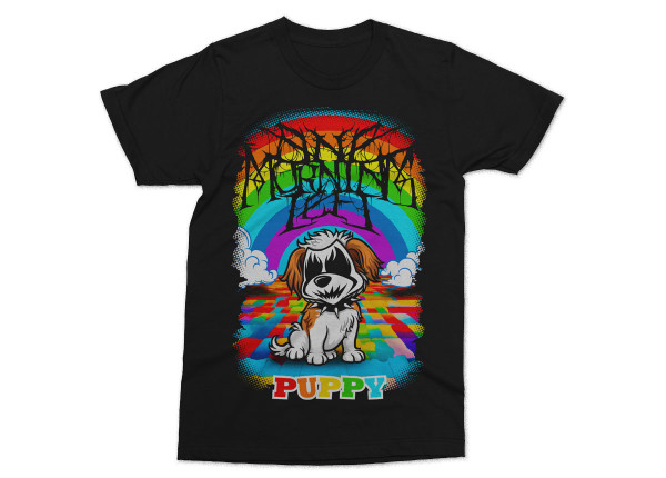 ONE MORNING LEFT - Puppy Single T-Shirt - BLACK